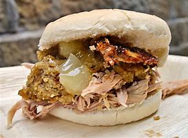 hog roast rolls with stuffing and apple